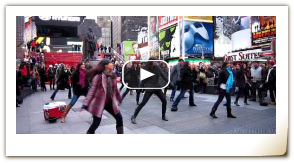 "flashmob" times square engagement